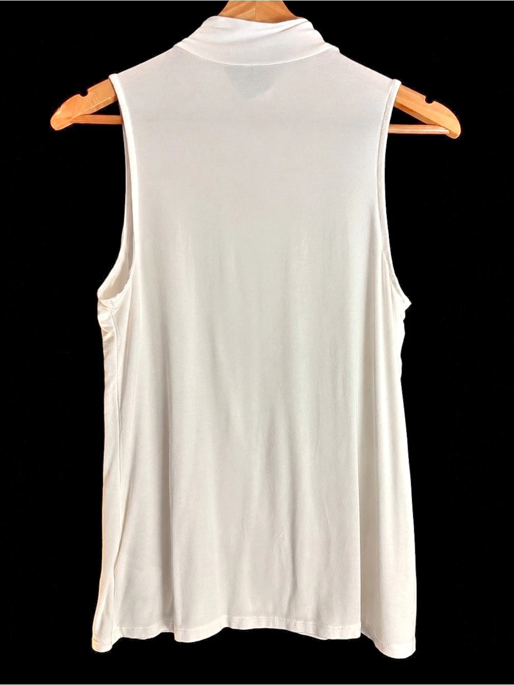 Express Mock Neck Tank Top in White Large Like New - Picture 2 of 3